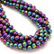 Rainbow Hematite Smooth Round Beads 2mm 3mm 4mm 6mm 8mm 10mm 12mm 15.5" Strand