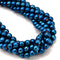 Blue Hematite Smooth Round Beads 2mm 3mm 4mm 6mm 8mm 10mm 12mm 15.5" Strand