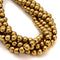 Gold Hematite Smooth Round Beads 2mm 3mm 4mm 6mm 8mm 10mm 12mm 15.5" Strand