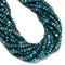 Natural Blue Apatite Faceted Rondelle Beads Size 2x3mm 3x4mm 3x5mm 15.5" Strand