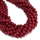 Ruby Smooth Round Beads Size 4mm 5mm 6mm 15.5'' Strand