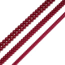 Ruby Smooth Round Beads Size 4mm 5mm 6mm 15.5'' Strand
