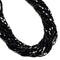 Black Crystal Glass Faceted Rice Tube Beads 4x7mm 15.5" Strand