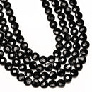 Black Onyx Faceted Coin Discs Beads 8mm 10mm 12mm 15.5" Strand