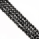 Black Onyx Faceted Coin Discs Beads 8mm 10mm 12mm 15.5" Strand