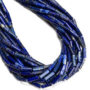 Natural Lapis Smooth Cylinder Tube Beads Size 4x13mm 15.5'' Strand