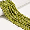 Natural Green Jade Heishi Disc Beads Size 2x4mm 15.5'' Strand