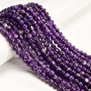 Teeth Amethyst Smooth Round Beads 4mm 6mm 8mm 10mm 12mm 15.5" Strand