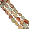 Aqua Terra Jasper Freeform Slab Slice Beads 30-50mm 15.5"Strand