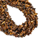 Natural Yellow Tiger Eye Irregular Nugget Chips Beads Size 7-8mm 34" Strand