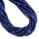 Natural Lapis Smooth Rondelle Beads Size 2x6mm 15.5'' Strand