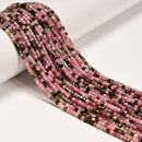 Natural Multi Color Tourmaline Faceted Cube Beads Size 2.2mm 15.5'' Strand