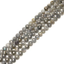 Labradorite Faceted Flat Coin Shape Beads 8mm 15.5" Strand