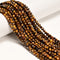 Natural Yellow Tiger Eye Hard Cut Faceted Round Beads 2mm 3mm 4mm 15.5" Strand