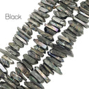 Electroplated Quartz Center Drilled Rough Points Beads 16-30mm 15.5'' Strand