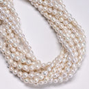 Grade AB White Fresh Water Akoya Pearl Off Round Beads Size 7-8mm 15.5'' Strand
