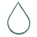 Natural Turquoise Graduated Heishi Disc Beads Size 2x3-2x8mm 15.5" Strand