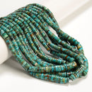 Natural Turquoise Graduated Heishi Disc Beads Size 2x3-2x8mm 15.5" Strand