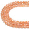 Peach AB Crystal Glass Matte Faceted Round Beads 8mm 10mm 12mm 15.5" Strand