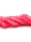 Dark Pink Color Dyed Jade Smooth Rondelle Beads Size Approx 2x4mm 15.5" Strand
