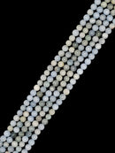 Multi Blue Aquamarine Smooth Round Beads 6mm 8mm 9mm 10mm 11mm 15.5" Strand