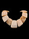 Natural Peach Moonstone Graduated Trapezoid Slab Slice Beads 22-35mm 15.5"Strand