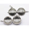 Silver Metal Oil Diffuser Pendant Flat Round Size 16x30mm Sold Per Piece