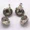 Silver Metal Oil Diffuser Pendant Flower Round Size 21mm Sold Per Piece
