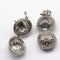 Silver Metal Oil Diffuser Pendant Flower Round Size 21mm Sold Per Piece