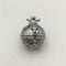Silver Metal Oil Diffuser Pendant Flower Round Size 21mm Sold Per Piece