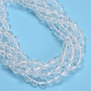 2.0mm Large Hole Clear Quartz Smooth Round Beads Size 8mm 10mm 15.5'' Strand