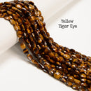 Mixed Gemstone Faceted Oval Shape Beads Size 6x8mm 15'' Strand