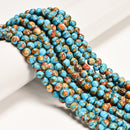 Natural Spiny Oyster Mohave Copper Turquoise Smooth Round Beads 4mm 6mm 15.5"Str