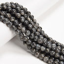 2.0mm Hole Larvikite Labradorite Smooth Round Beads 6mm 8mm 10mm 15.5" Strand