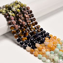 03 Gradient Multi-color Gemstone Faceted Cube Beads Size 6-7mm 15" Strand