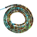 Gradient Natural Genuine Turquoise Smooth Round Beads Size 2mm 15.5'' Strand