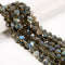 Natural Labradorite Faceted Heart Shape Beads Size 12mm 15.5'' Strand