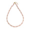 Rose Quartz Rondelle Size 2x6mm Beaded Necklace 17''-18.5" Length Adjustable
