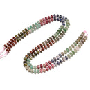 03 Gradient Multi-color Gemstone Hexagonal Rondelle Wheel Beads 3x6mm 15" Strand