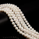 White Fresh Water Edison Pearl Round Beads Size 9-10mm 10-12mm 15.5'' Strand