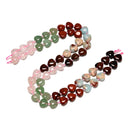 03 Gradient Multi-color Gemstone Smooth Heart Shape Beads Size 12mm 15.5'' Strd