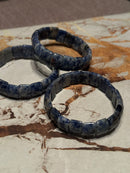 Blue Spot Jasper Double Drill Bracelet Rectangle Bead Size 11x15mm 7.5'' Length