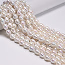 Natural White Fresh Water Pearl Baroque Drop Beads Size 9-11x13-18mm 15.5'' Strd