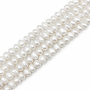 White Fresh Water Pearl Nugget Beads Size 5-6mm x 8-9mm 15.5'' Strand