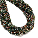 Natural Indian Agate Faceted Rondelle Beads Size 3x4mm 15.5" Strand