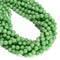 Natural Green Jadeite Jade Smooth Round Beads Size 8mm 15.5'' Strand