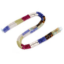 08 Gradient Multi-color Gemstone Smooth Rondelle Beads Size 4x6mm 15.5" Strand