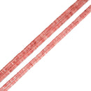 Cherry Quartz Heishi Disc Beads Size 1.5x4mm 1.5x6mm 15" Strand
