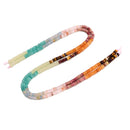15 Multi-color Gemstone Smooth Rondelle Beads Size 2x4mm 15.5" Strand