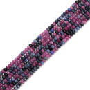 Natural Ruby & Sapphire Faceted Rondelle Beads Size 2x3mm 15.5'' Strand